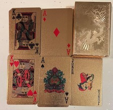 Set di carte da gioco oro con