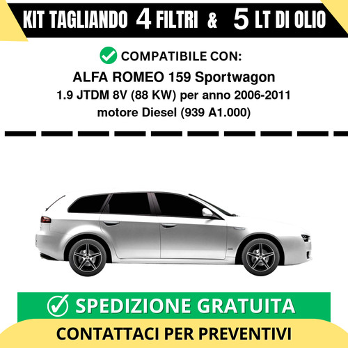 Tagliando per alfa - alfa, 159