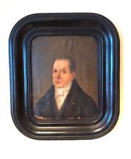 DIPINTO ANTICO PRIMI 800 OLIO SU CARTA RITRATTO