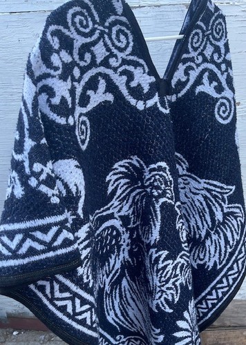 Poncho uomo lana nuovo - fatto, a