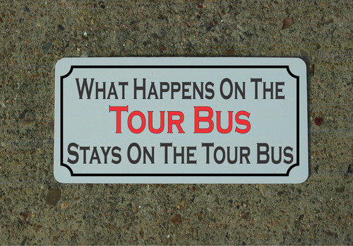 What happens the tour bus - what, on