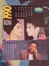 Poster Calendario da Rivista Tutto Musica Anno 1990 Madonna Vasco Rossi ecc.