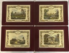Vintage Royal Table GeorgIVs 4-Satin Sughero Francese 'Vigneti' Place Mats Inghilterra