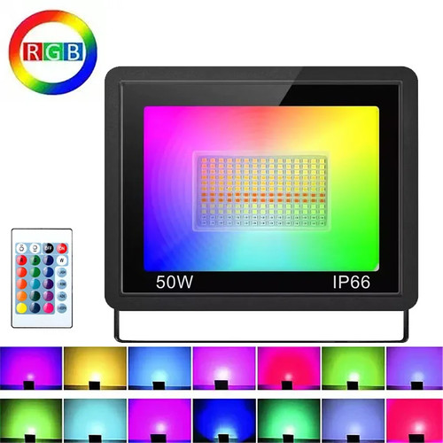 Faro led rgb colorato - rgb, ip66