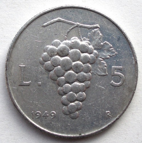 Italia lire 1949 - lire, km#89