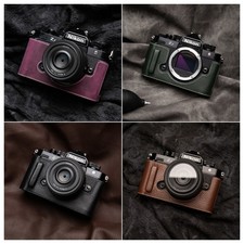 Mezza custodia per fotocamera Nikon ZF vera pelle protezione fatta a mano