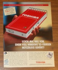 Rara Pubblicità TOSHIBA LIBRETTO 50CT Mini Notebook Portatile Computer 1997