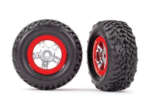 Pneumatici ruote rosse - rosse, traxxas