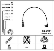 8194 86/600/222 SERIE CAVI CANDELA ALFA ROMEO 145-146-155 1.6 i.e. 16V T.S.