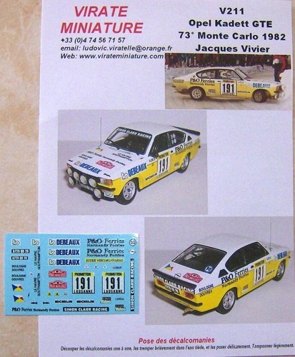 V211 opel kadett gte - opel,