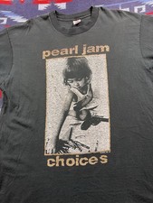T-shirt Pearl Jam Choices vintage 1992 taglia XL rara bambini preferiscono pastelli alle pistole