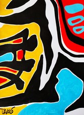 Dr. LOVE Quadro ASTRATTO POP STREET ART Banksy Keith Haring Schifano Basquiat