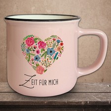 Tazza Vintage Con Frase Rosa