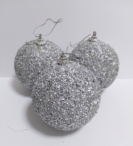 Natale palline vintage argento - vintage,