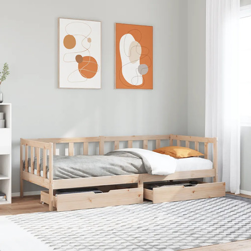 Dormeuse con cassetti 90x190 - cassetti,