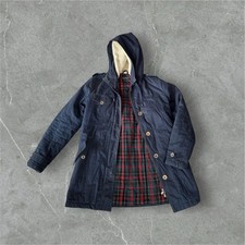 Parka Fred Perry Vintage Made In Italy 🇮🇹 Fodera Tartan Taglia S colore Blu