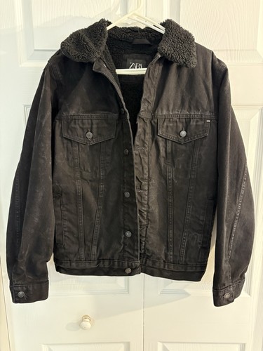 Zara giacca trucker - uomo, nero