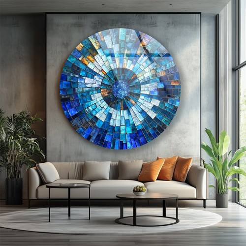 Arte parete blu astratta - arte, da