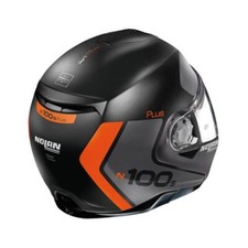 CASCO MOTO NOLAN N100.5 PLUS MODULARE DISTINCTIVE N-COM FLAT BLACK ORANGE COL 26