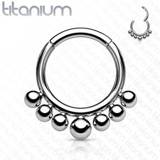 Anello Piercing In Titanio Con Palline (Septum, Daith)