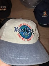 HARD ROCK CAFE Paris Vintage SAVE THE PLANET LOVE ALL BALL CAP HAT ADJUSTABLE