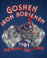 T-shirt motocross Harley Davidson vintage anni 90 grande blu made USA