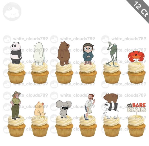 Bare bears cupcake - 12,
