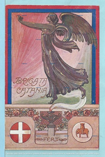 Cartolina reggimentale brigata - cartolina,