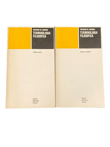 Theodor adorno terminologia - w.,
