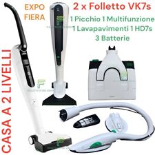 2 X FOLLETTO VK7s PROMO CASA 2 LIVELLI PICCHIO LAVAPAVIMENTI HD EB7s 3 BATTERIE
