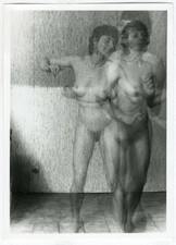 Foto Anonima Silver Print Giovane Donna Doppia Esposizione Nudo Verso 1970/80