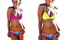 Costume da mare bagno due pezzi bikini donna fantasia K.23582