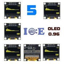 5pcs 0.96" yellow color I2C