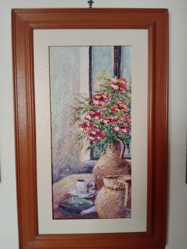 Quadro natura morta - morta, vaso