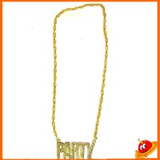 Travestimento accessorio Hippy Anni 70s 80s Collana Hip Hop Party 