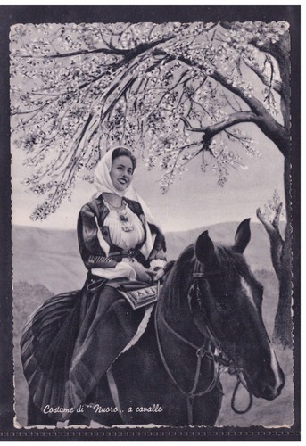 Cartolina costume nuoro a - costume,