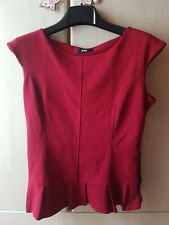 Maglietta Bordeaux Con Pizzo Nero