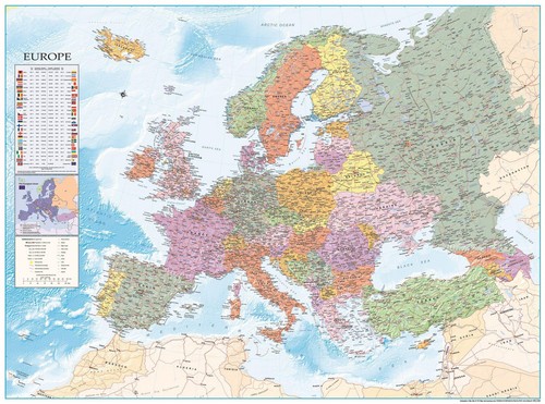 Poster mappa dell europa - dell'europa, xxl