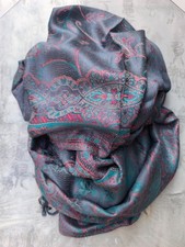 100% Seta Sciarpa stola scialle Pashmina coprispalle India uomo donna 19S