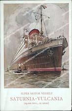 be112 cartolina nave saturnia vulcania super motor vessels trieste