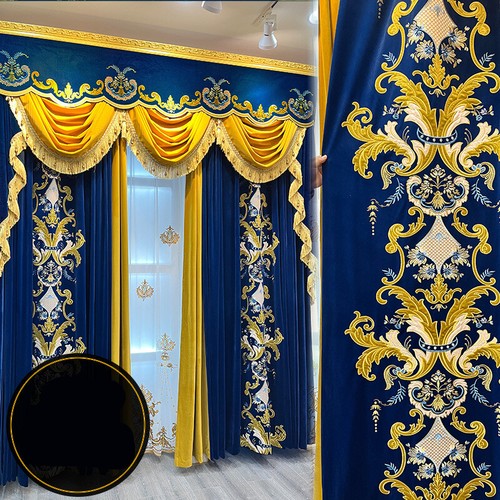 Tenda oscurante tessuto blu