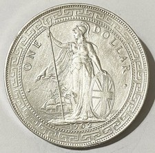 HN Gran Bretagna India Edoardo VII 1902 1 dollaro Ag gr.26,95 FDC RR KM#T5  r390