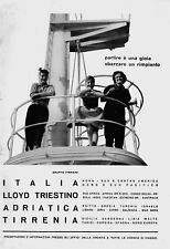 PUBBLICITA' 1963 ITALIA NAVIGAZIONE FINMARE NAVE CROCIERA LLOYD TIRRENIA