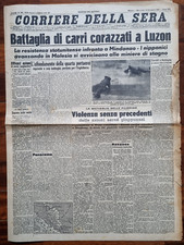 Fascismo Corriere Sera 24 dicembre 1941 Giornale Guerra Luzon Battaglia