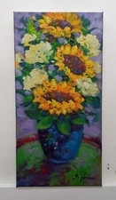 Dipinto Quadro Vaso Fiori