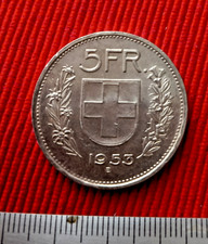 Confoederatio Helvetica 5 FR. 1953 argento 835 MONETA RARA