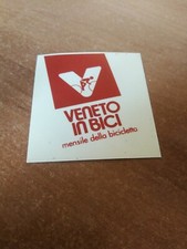 ADESIVO VINTAGE VENETO IN BICI MENSILE FELLA BICICLETTA 7X7CM