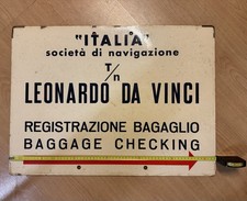 Vintage Insegna Cartello Nave