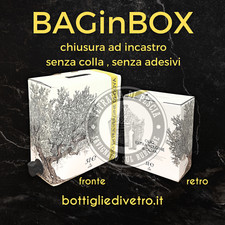 ✔BAG in BOX VUOTO LT LITRI 5 E 3 SACCA SCATOLA CONTENITORE PER OLIO BAGinBOX