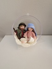 Presepe all’uncinetto fatto a mano – Natività in cotone con Maria, Giuseppe Gesù